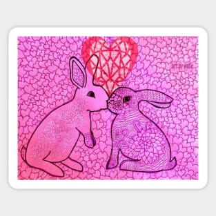 Smoochy Bunnies Sticker